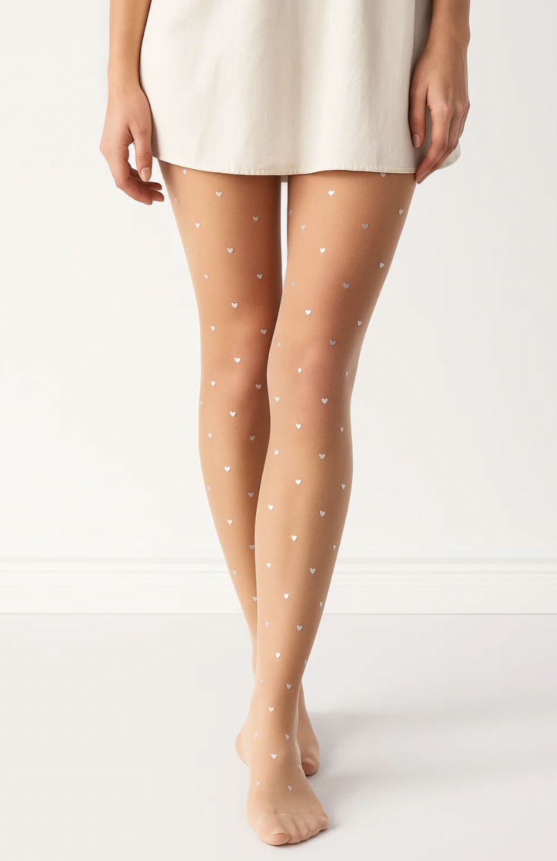 Vanilla Hearts White Tights