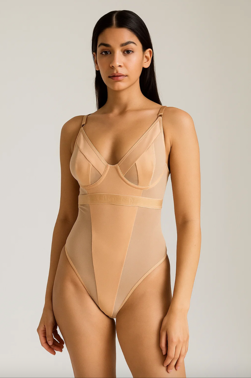 One-Piece Lingerie In Beige